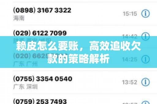 赖皮怎么要账，高效追收欠款的策略解析