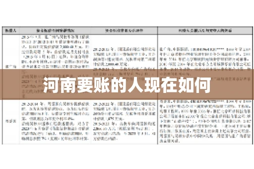 河南要账的人现在如何