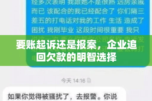 要账起诉还是报案，企业追回欠款的明智选择