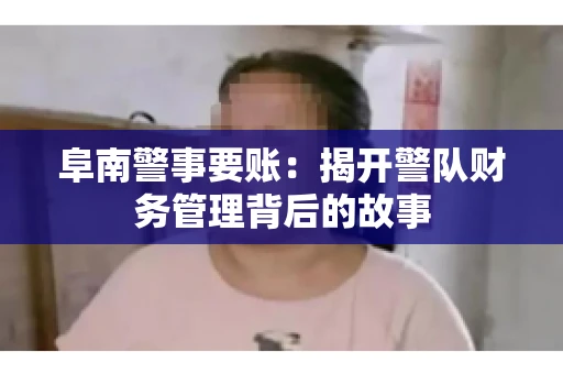 阜南警事要账：揭开警队财务管理背后的故事
