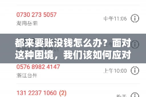 都来要账没钱怎么办？面对这种困境，我们该如何应对呢？首先，我们要明确一点，债务问题并非无解，关键在于我们如何去面对和解决。下面，我就从几个方面来和大家聊聊这个问题。