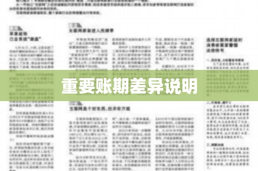 重要账期差异说明