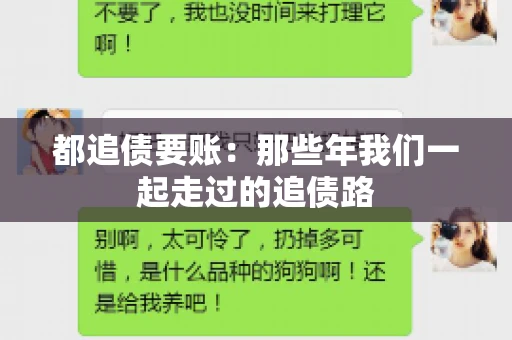 都追债要账：那些年我们一起走过的追债路