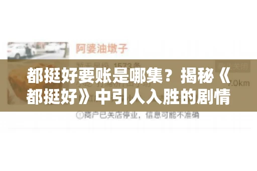 都挺好要账是哪集？揭秘《都挺好》中引人入胜的剧情转折